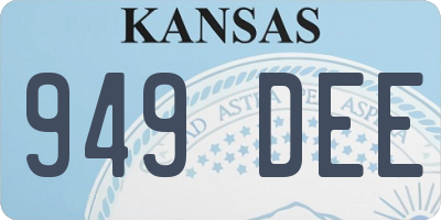 KS license plate 949DEE