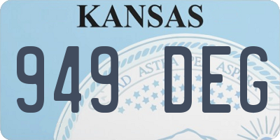 KS license plate 949DEG