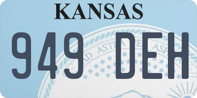 KS license plate 949DEH