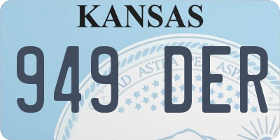 KS license plate 949DER