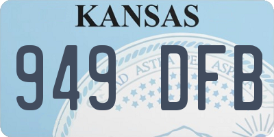 KS license plate 949DFB