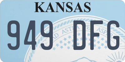 KS license plate 949DFG