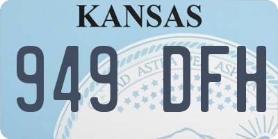 KS license plate 949DFH