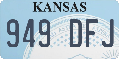 KS license plate 949DFJ