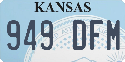 KS license plate 949DFM