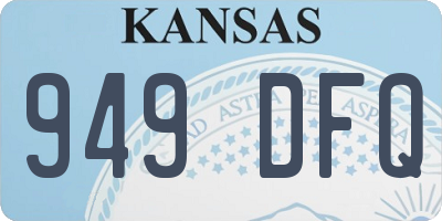 KS license plate 949DFQ