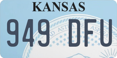 KS license plate 949DFU