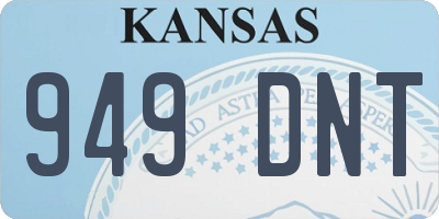 KS license plate 949DNT