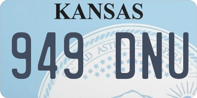 KS license plate 949DNU