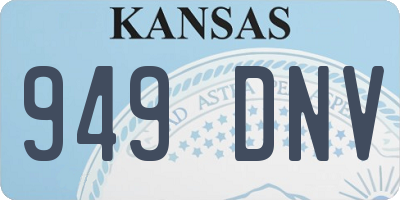 KS license plate 949DNV