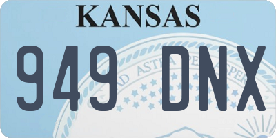 KS license plate 949DNX