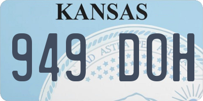 KS license plate 949DOH