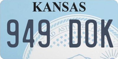 KS license plate 949DOK