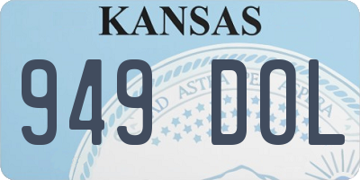 KS license plate 949DOL