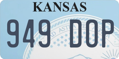 KS license plate 949DOP