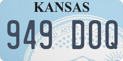 KS license plate 949DOQ