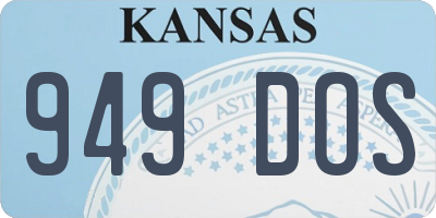 KS license plate 949DOS