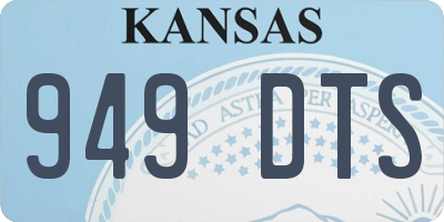 KS license plate 949DTS