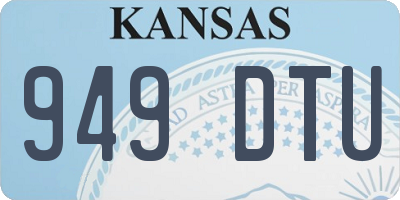 KS license plate 949DTU