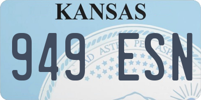 KS license plate 949ESN
