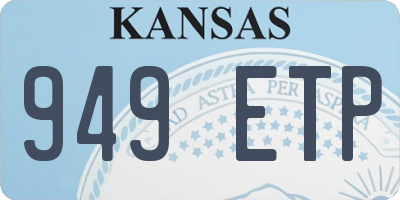KS license plate 949ETP