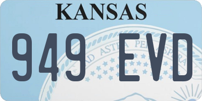 KS license plate 949EVD