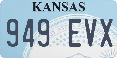 KS license plate 949EVX
