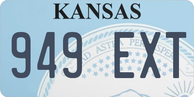 KS license plate 949EXT