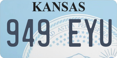 KS license plate 949EYU
