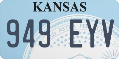 KS license plate 949EYV