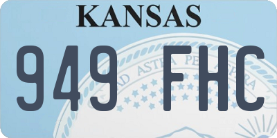 KS license plate 949FHC