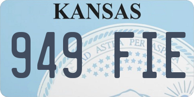 KS license plate 949FIE