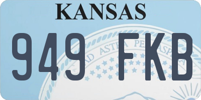 KS license plate 949FKB