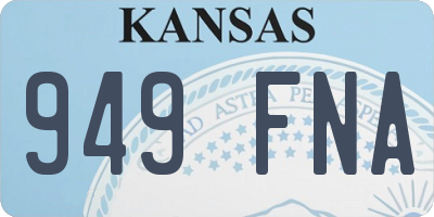 KS license plate 949FNA