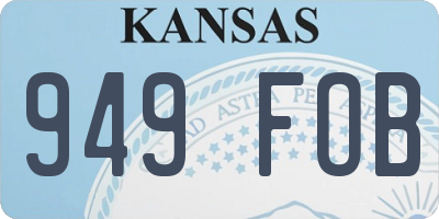 KS license plate 949FOB