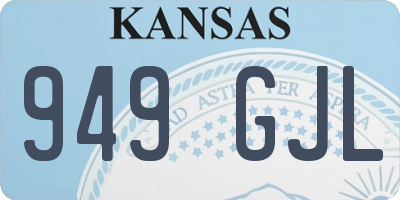 KS license plate 949GJL