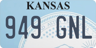 KS license plate 949GNL