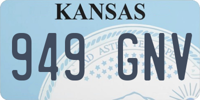 KS license plate 949GNV