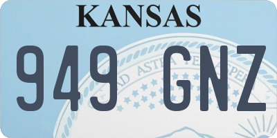 KS license plate 949GNZ