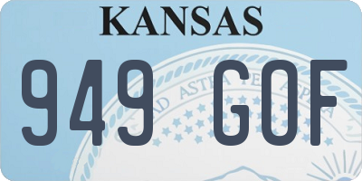 KS license plate 949GOF