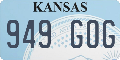KS license plate 949GOG