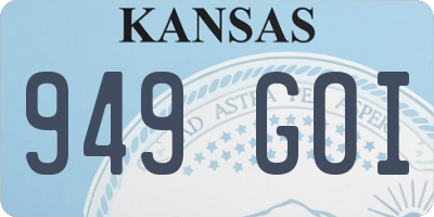 KS license plate 949GOI