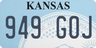 KS license plate 949GOJ