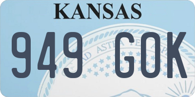 KS license plate 949GOK