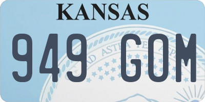 KS license plate 949GOM