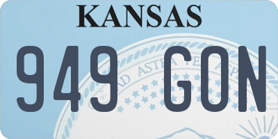 KS license plate 949GON
