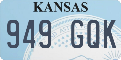 KS license plate 949GQK