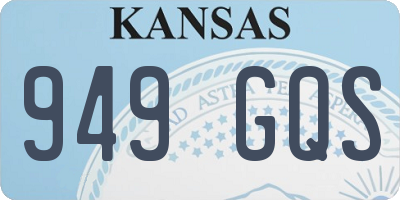 KS license plate 949GQS