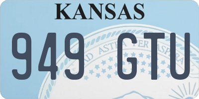 KS license plate 949GTU