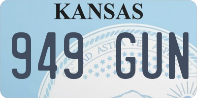 KS license plate 949GUN